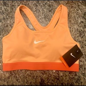 Orange Nike Pro Classic Padded Sports Bra